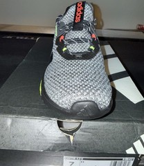 adidas Kaptir 4.0 K Mesh Low Top Sneakers Gray Black Green Kids US 7 IH1842