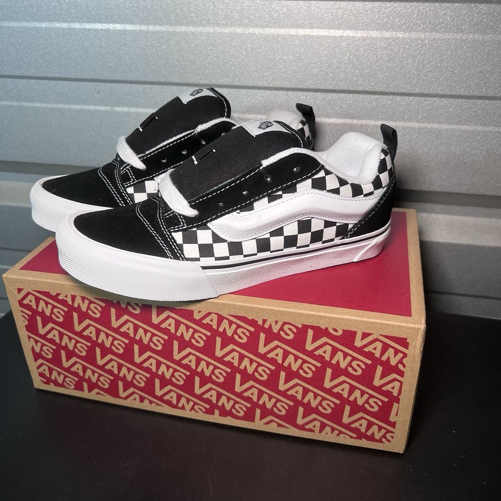 Vans Knu Skool Checkerboard Black White VN000D2TBPB GS Size 5Y Kids Brand New!
