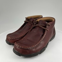 Twisted X Chukka Driving Mocs YDM0003 Size 3.5 (women’s 5.5-6) RED Leather