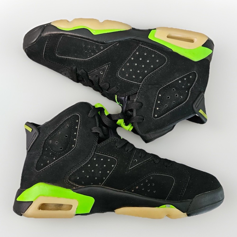 Air Jordan 6 Retro Electric Green Black GS Youth 6Y 384665-003