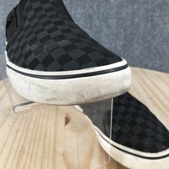Vans Checkerboard Classic Slip On Sneaker Shoes Youth 7 Canvas Black 721356