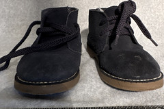 J.Crew crewcuts navy blue Leather Chukka Boots Kids Size 11 Lace Up Ankle Casual