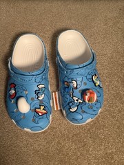 Crocs Smurfs Classic Clog Blue/White Adult Slip-On Cartoon Size M6/W8