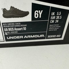 Under Armour Assert 10 Running Shoes 6 Boys 6Y Black Sneakers 3026182-002