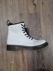 Doc Dr Marten 1460J White Combat Boots Size Mens 4 Womens 5