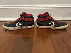 Converse All Star Pro Blaze Strap High Top Youth Boys Kids Sz 4 Black Red White
