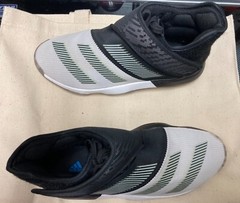 Adidas Harden B/E3 Ortholite Ankle High Laces & Strap White Green Black Size US7