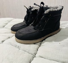 Eddie Bauer Big Kids Maddox Boots Black Size 12 Water Resistant Boys Girls Youth