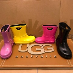 NEW TODDLER UGG RAHJEE WATERPROOF RAIN BOOTS PVC RUBBER JERSEY LINED KIDS