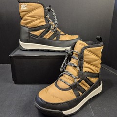 SOREL WHITNEY II SHORT LACE BOOTS YOUTH 3 EURO 34 ELK/BLACK NWOB!