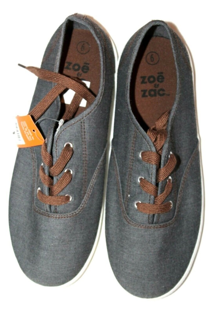 Zoe & Zac Nolan Chambray Lace-Up Classic Canvas Casual Sneakers Shoes 5
