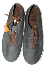 Zoe & Zac Nolan Chambray Lace-Up Classic Canvas Casual Sneakers Shoes 5