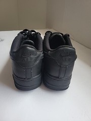 Nike Air Force 1 Black Leather Unisex Kids Sneaker 6.5 Y