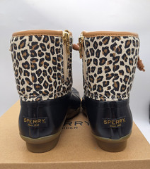Sperry Saltwater Classic Leather Duck Boots Brown Waterproof Casual Boots SZ 4