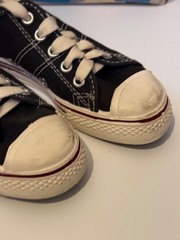 Vintage Converse Kids Size 12 Black Low Top Sneakers w/ Box USA Style 👟