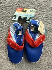 Speedo Shoes Kids Size 7 Blue Red Shore Explore Water Slip On Beach Pool NWT