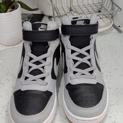 Nike Court Borough Mid 2 Kids Sneaker Mid Top Hook & Loop US 3Y Colorblock
