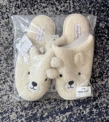 North Pole Trading Co. Kids Unisex Polar Bear Slip-on Slippers Size XL