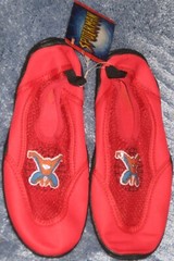 New Marvel Spider-Man Red Swim Water Shoes Kids Size 2/3 Free Ship !