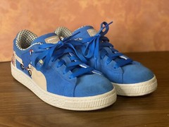 Puma Cookie Monster Blue Sued Sesame Street 50 Kids Shoes US SIZE 3C