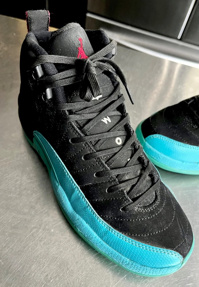 AIR JORDAN 12 XII RETRO ‘GAMMA BLUE’/BLACK/RED BIG KIDS SIZE 4.5Y (153265-027)