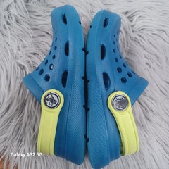 Joybees Active Clogs Water Shoes Unisex Kids Size 8 9 Blue Green Slip-on EVA