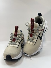 Nike Air Max Men’s Athletic Sneaker Beige/Gray/Red Mesh Lace Up Low Top