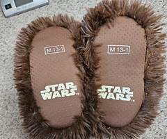 Chewbacca Star Wars Slippers Kids Medium NWT SG Footwear Chewie Size M13-1