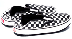 NEW Vans Off The Wall Slip-Er Black White Checkered Slip On Shoes Youth 3 Y