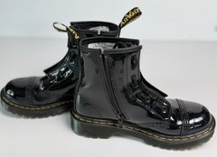 Dr. Martens Sinclair Bex Patent Leather Boots Black Youth US Size 2