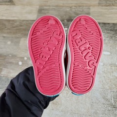 Native Jefferson Kids Clogs Sz 5 C5 Pink Shell White Rubber Slip On Round Toe