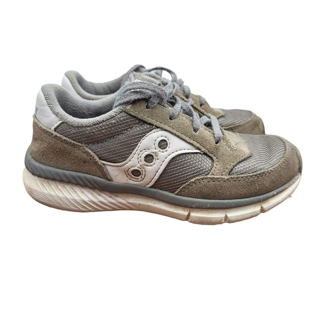 Saucony Jazz Lite Kids Shoes Size 11.5 M Gray Sneakers Lace Up