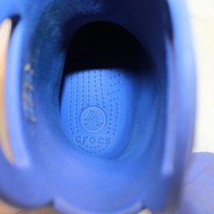 Crocs Size J 1 Blue HANDLE IT Pull On Waterproof Comfort Rain Boots 12803