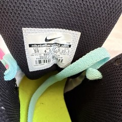 Nike Pink White Blue High Top Sneakers Unisex Kids US 5Y Lace Up 603416-13