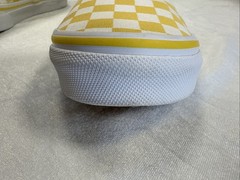 Vans Classic Checkerboard Slip-On Canvas Comfort Sneakers Kids 6 Yellow White