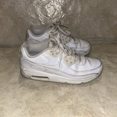 Nike Shoes Air Max 90 LTR GS „Triple White“ CD6864-100 Sneakers Youth Size 6