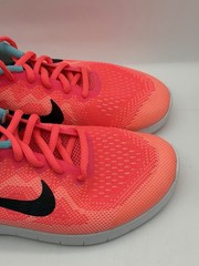 Nike Free RN Unisex Kids Mesh Athletic Sneakers Pink Blue 4.5Y