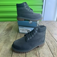 Timberland 6in Premium Boot Forge Grey Boots Classic 13 Youth New In Box