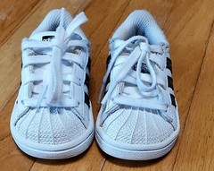 Adidas Superstar “Snake White Multi-color” (TD). Size: 5K. EUC.