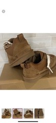 UGG Brown Low Top Athletic Sneakers Lace Up Suede Mesh Upper Rubber Outsole