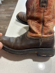 Ariat WorkHog Wide Square Toe Western Boot 10007837 Brown Leather Sz US 2