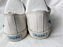 Gola Classics Coaster Rainbow White Canvas Sneakers Vegan Boho Size 5
