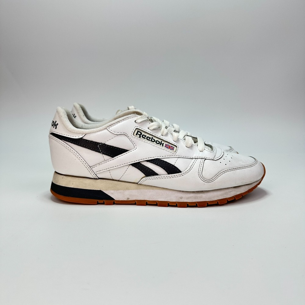 Reebok Classic White Leather Athletic Lace Up Shoes Sneakers HQ2231 Youth Size 6