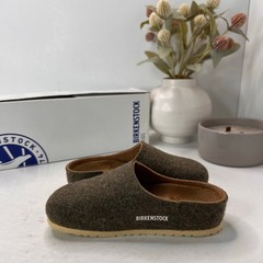 Birkenstock Kaprun Rivet Felt Mule Doubleface Khaki Kids 8/EU26 Narrow Fit NWB