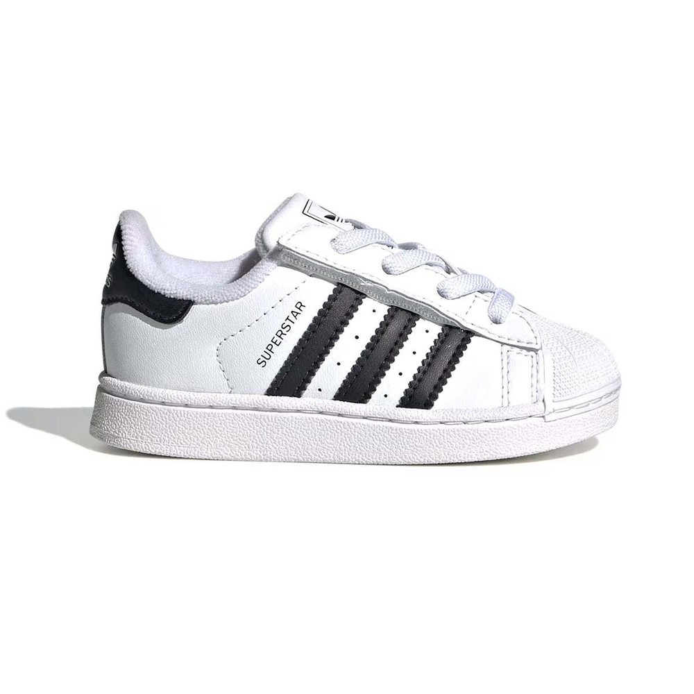 SUPERSTAR II CF EL I ADIDAS WHITE/BLACK/WHITE JH9984-SIZE 8