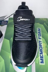 NIB Kids S Sport By Skechers Boy Sz 4 Spencer Black Slip On Memory Foam Sneakers