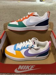 Nike Court Borough Low RC BG Multicolor Leather Kids Low Top Sneakers 5.5Y