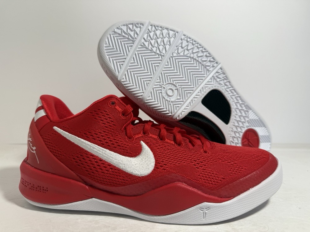 Nike Kobe 8 GS University Red White Basketball Shoes FN0266 601 GS Size 3.5-7 Y