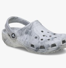 Crocs Classic Marbled Clog Kids Tie-Dye Black/White Slip-On Shoes Sizes:C12