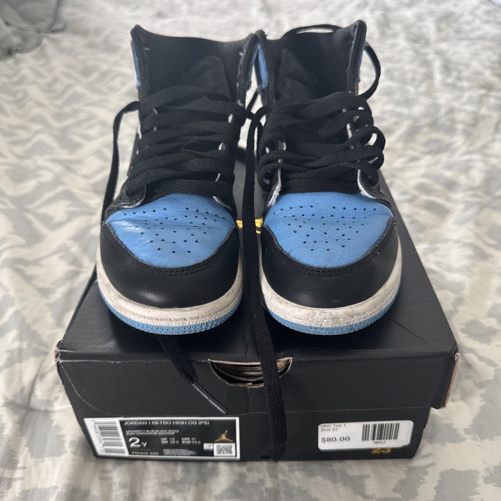 Size 2 (PS) – Jordan 1 High Retro OG UNC Toe 2023